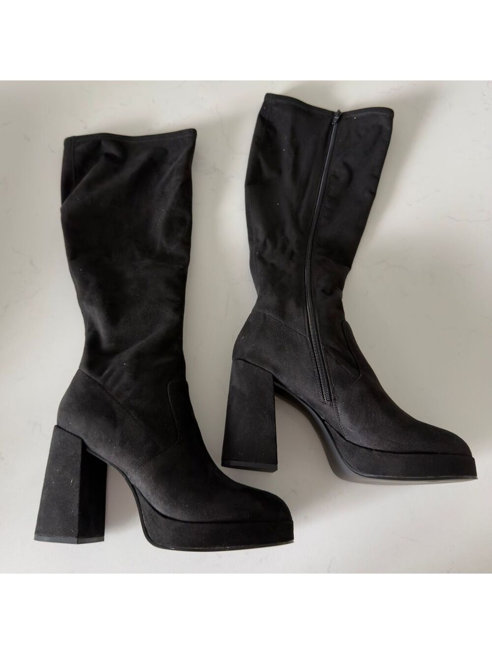 Steve Madden Black Twain Knee Length Boots Women Size 9.5